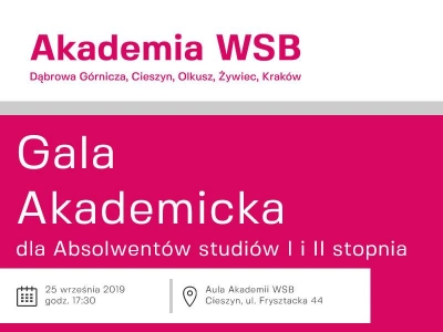 ilustracja aktualności: Gala Akademicka dla absolwentów studiów wyższych | 25.09.2019