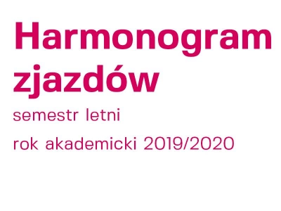 ilustracja aktualności: Harmonogram zjazdów semestr letni 