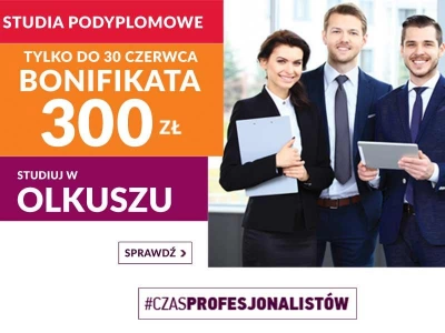 ilustracja aktualności: Studia podyplomowe w Olkuszu. Promocja do 30 czerwca