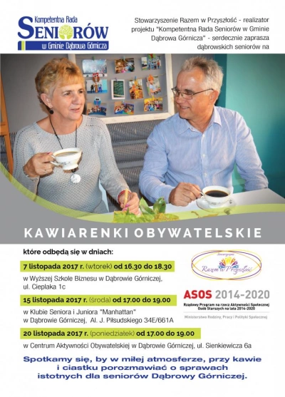 ilustracja aktualności: Kawiarenka obywatelska - spotkanie z Panem Prezydentem!