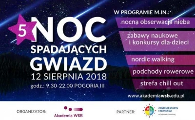 ilustracja aktualności: Noc Spadających Gwiazd - dołącz do nas! 