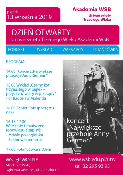 ilustracja aktualności: Dzień Otwarty UTW Akademii WSB! 13.09 - zapraszamy!
