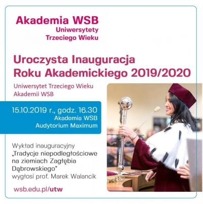 ilustracja aktualności: Inauguracja Roku Akademickiego 2019/2020 UTW Akademii WSB