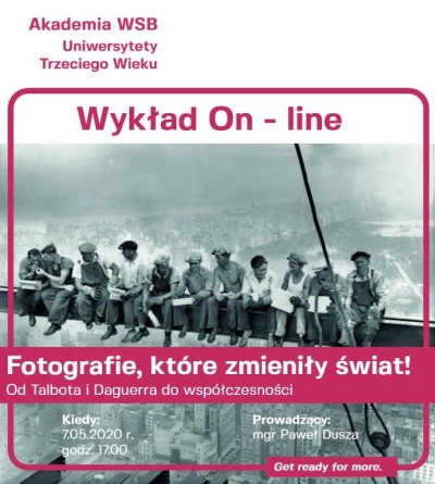 ilustracja aktualności: Fotografie, kt&oacute;re zmieniły świat - 4 wykład UTW Akademii WSB OnLine