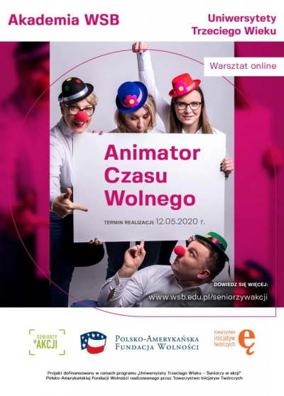 ilustracja aktualności: Animator czasu wolnego - jutro startują kolejne warsztatay Online