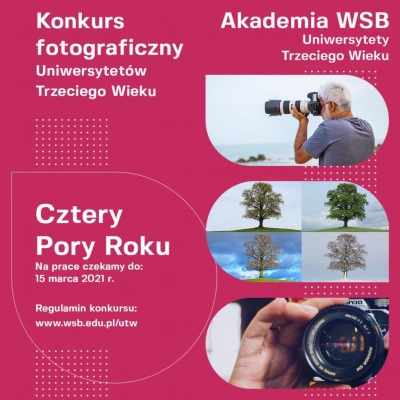 ilustracja aktualności: IV Konkurs Fotograficzny UTW 2021 - zapraszamy do udziału!