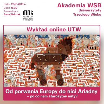ilustracja aktualności: Uwaga - kolejny wykład UTW w poniedziałek 25.01.2021 r.