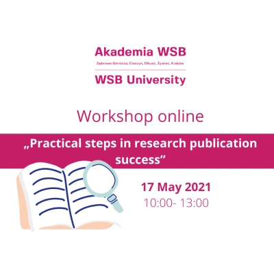 ilustracja aktualności: Zaproszenie do udziału w warsztatach online pt. „Practical steps in research publication success”