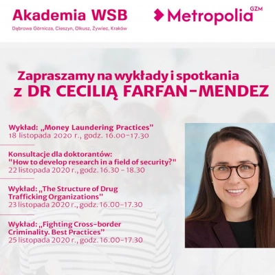 ilustracja aktualności: Wykłady z dr Cecilią Farf&aacute;n-M&eacute;ndez z University of California San Diego / Lectures with Cecilia Farf&aacute;n-M&eacute;ndez, PhD, from the University of California San Diego
