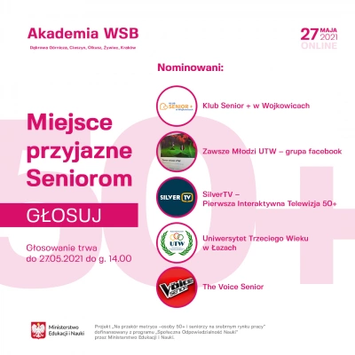 ilustracja aktualności: GŁOSUJ na MIEJSCE PRZYJAZNE SENIOROM
