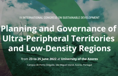 ilustracja aktualności: IV INTERNATIONAL CONGRESS ON SUSTAINABLE DEVELOPMENT Planning and Governance of Ultra-Peripheral Territories and Low-Density Regions