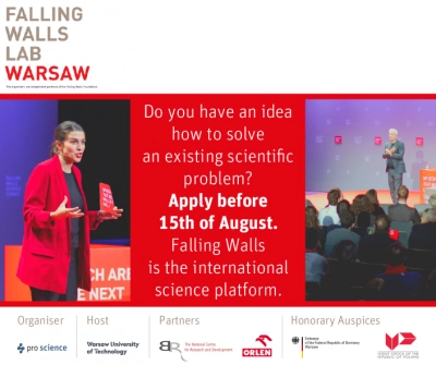 ilustracja aktualności: LAST CALL to apply for the prestigious Falling Walls Lab competition in Warsaw!